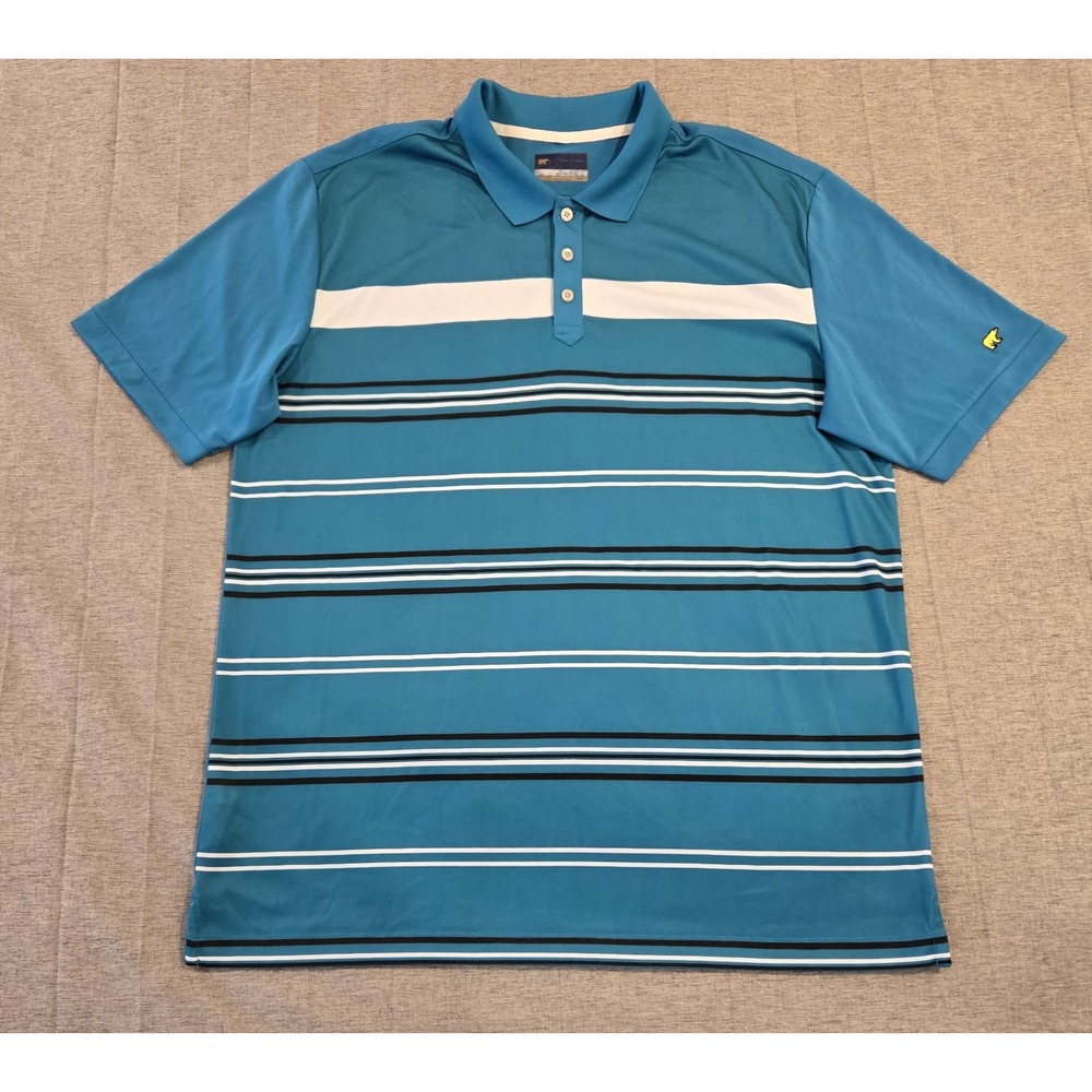Jack Nicklaus Stay Dri Men's Shirt Polo‎ Style Blue White Black Stripes XL